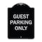 Signmission Designer Series-Guest Parking Only, Black & Silver Heavy-Gauge Aluminum, 24" x 18", BS-1824-9972 A-DES-BS-1824-9972 - alternate 1